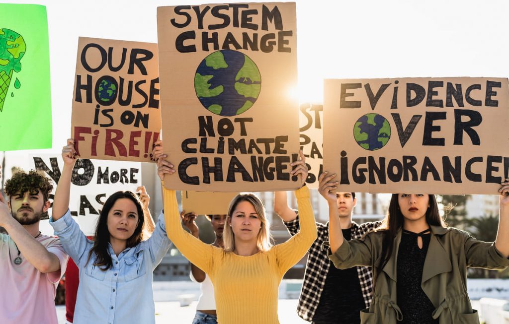 manifestación contra el cambio climático ecoansiedad